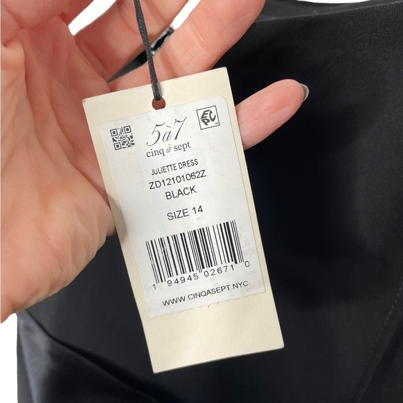 Cinq A Sept | NWT Juliette Dress in Black 14 - Picture 4 of 8